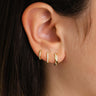 Twisted Paved Diamond Hoop earring set - eyrful